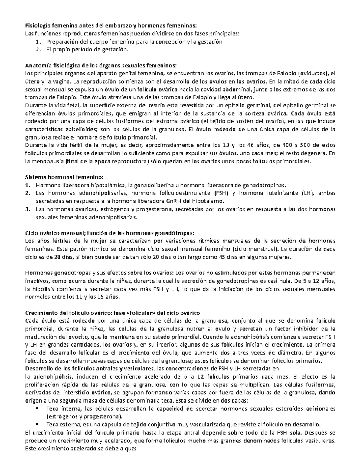 Valores normales de hormonas femeninas