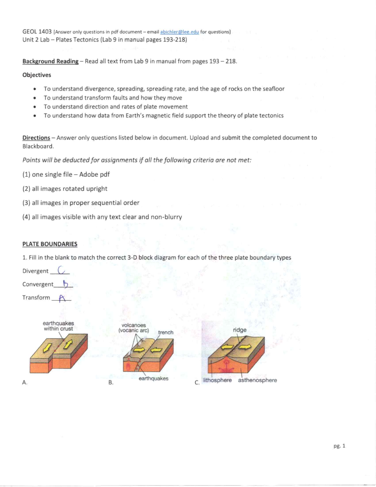 Plate Tectonics - GEOL 1403H - Studocu