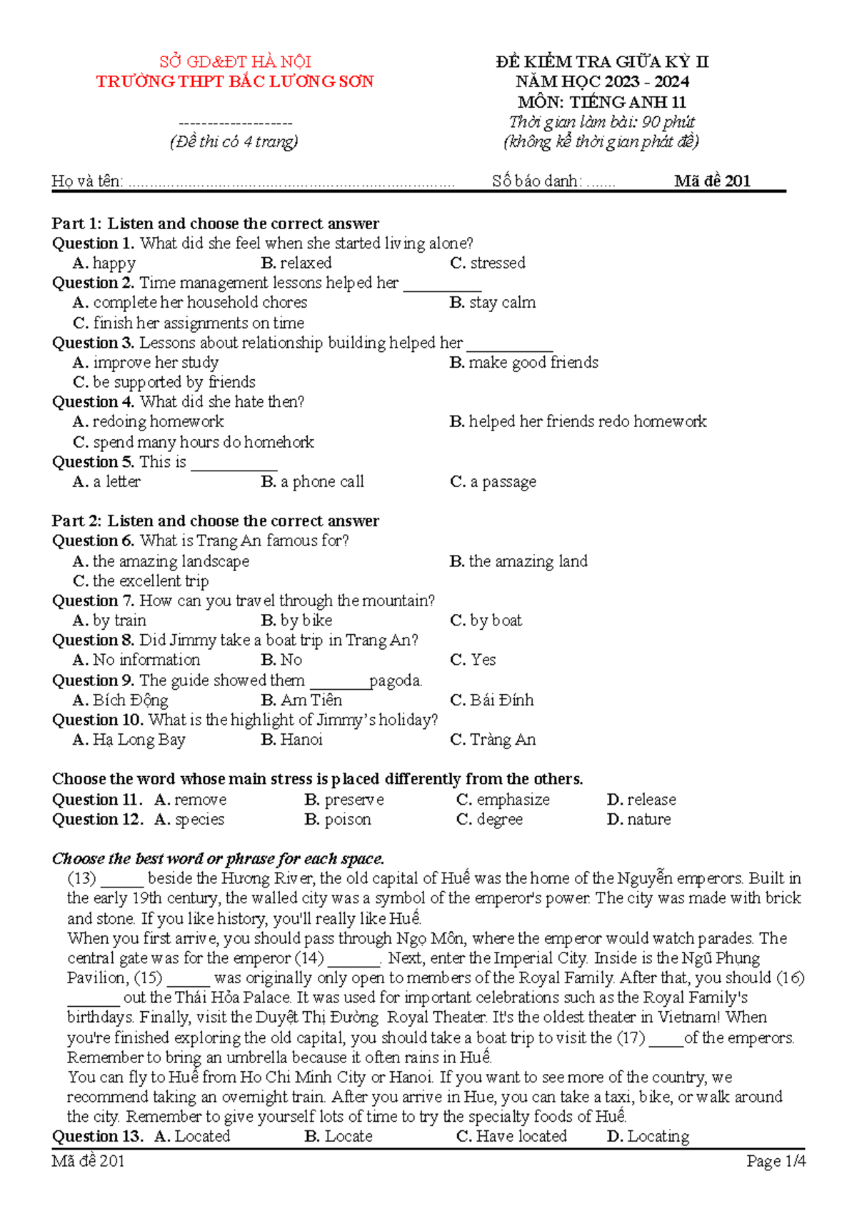 Ma de 201 - This is a mid term test english 11 , ilearn smart world ...