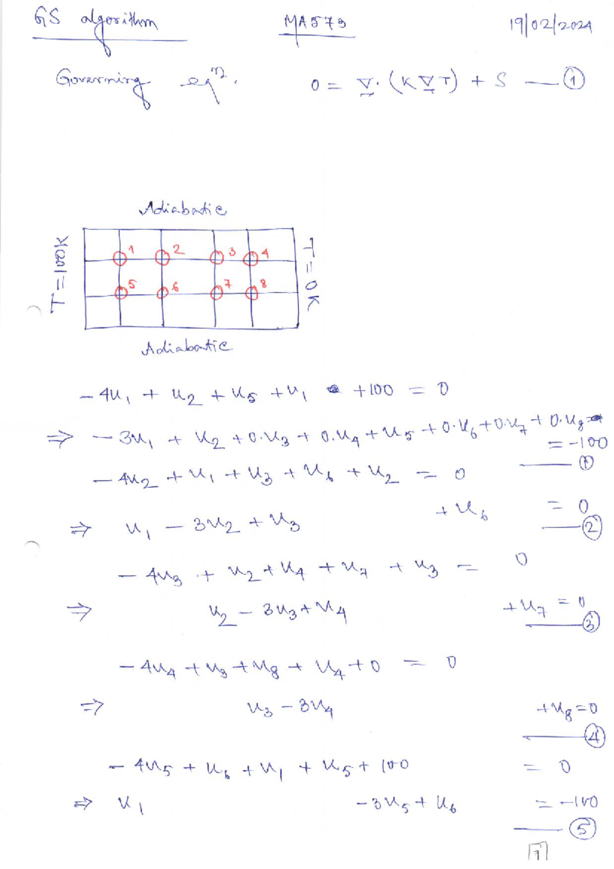 Gauss Seidel - Linear Algebra and Differential Equations - Studocu