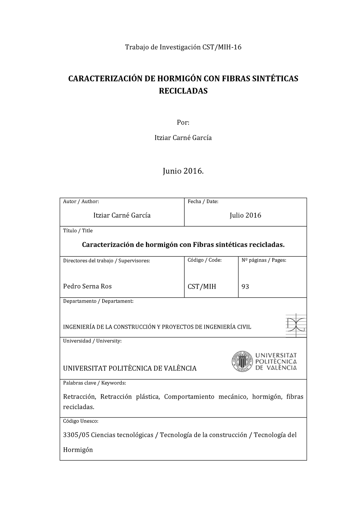 ICG - Concreto - Trabajo De InvestigaciÛn CST/MIH- CARACTERIZACI”N DE ...