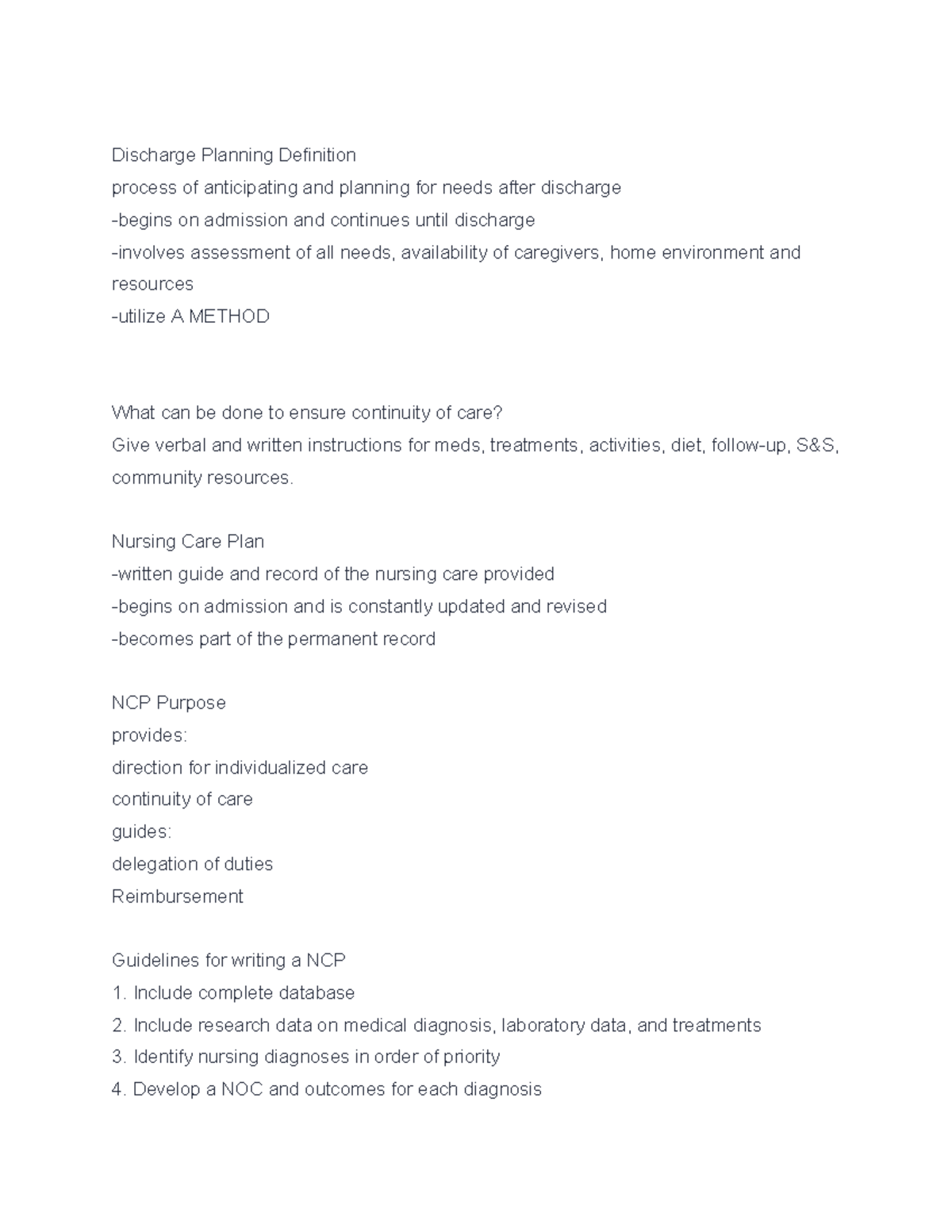 7 nurse pyschology notes - Discharge Planning Definition process of ...