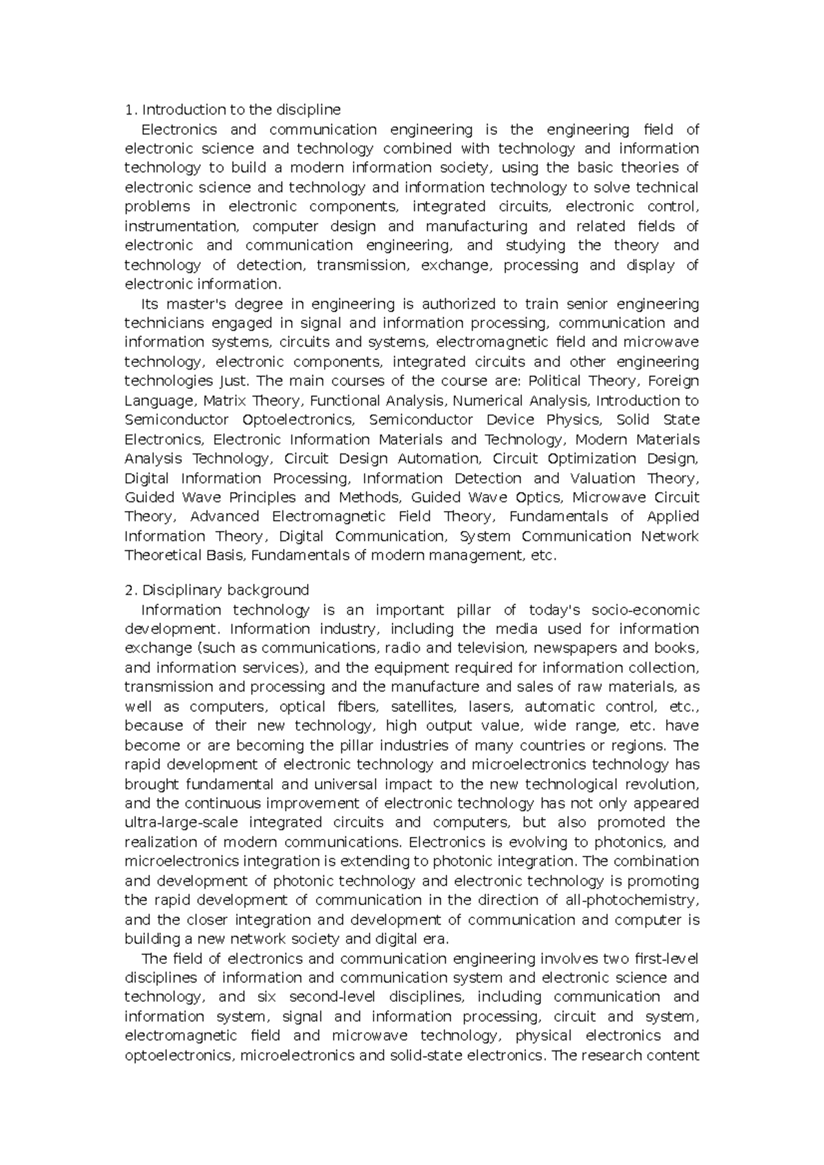 Communication Introduction Introduction To The Discipline Electronics