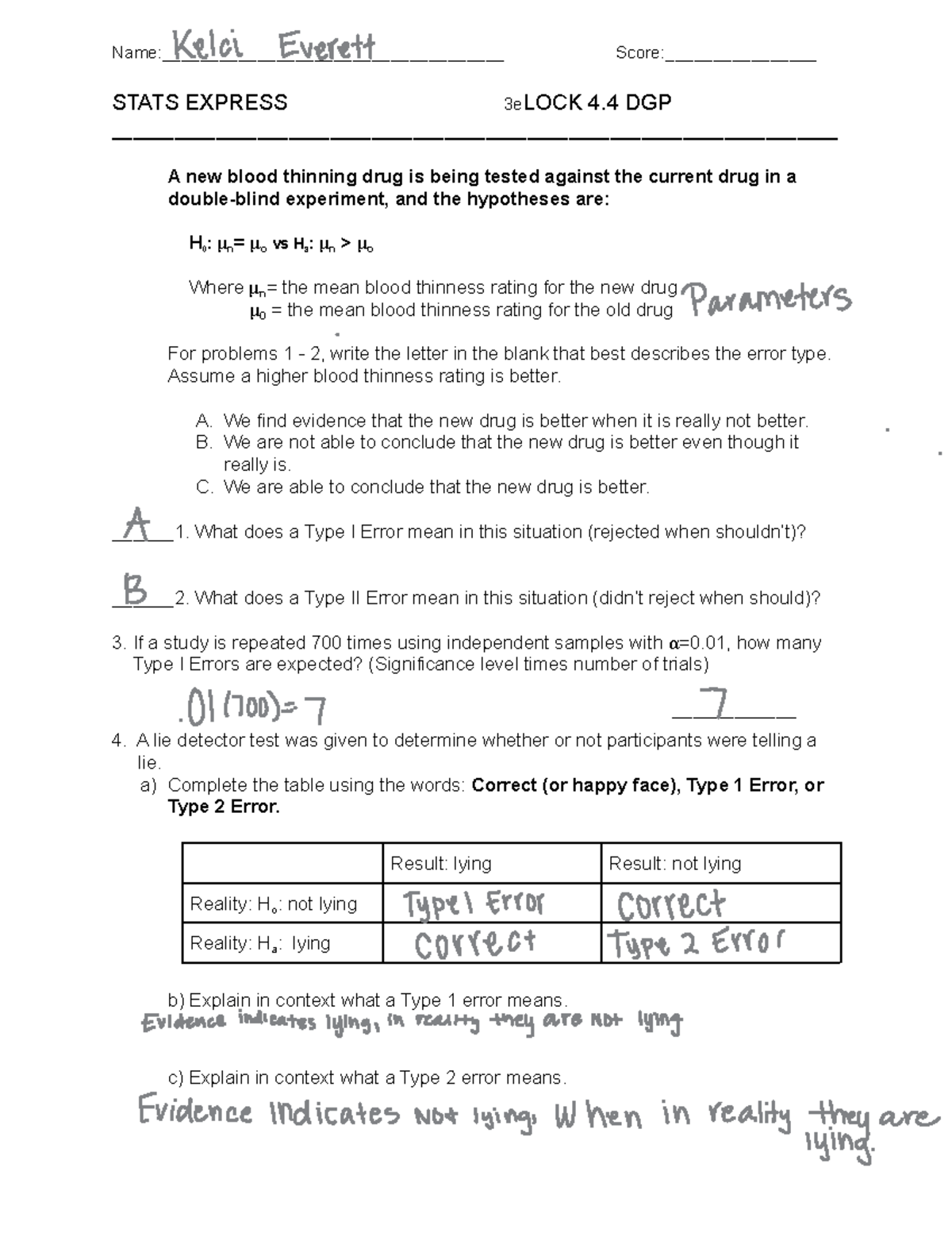 DGP 4 - ...................... - Name ...