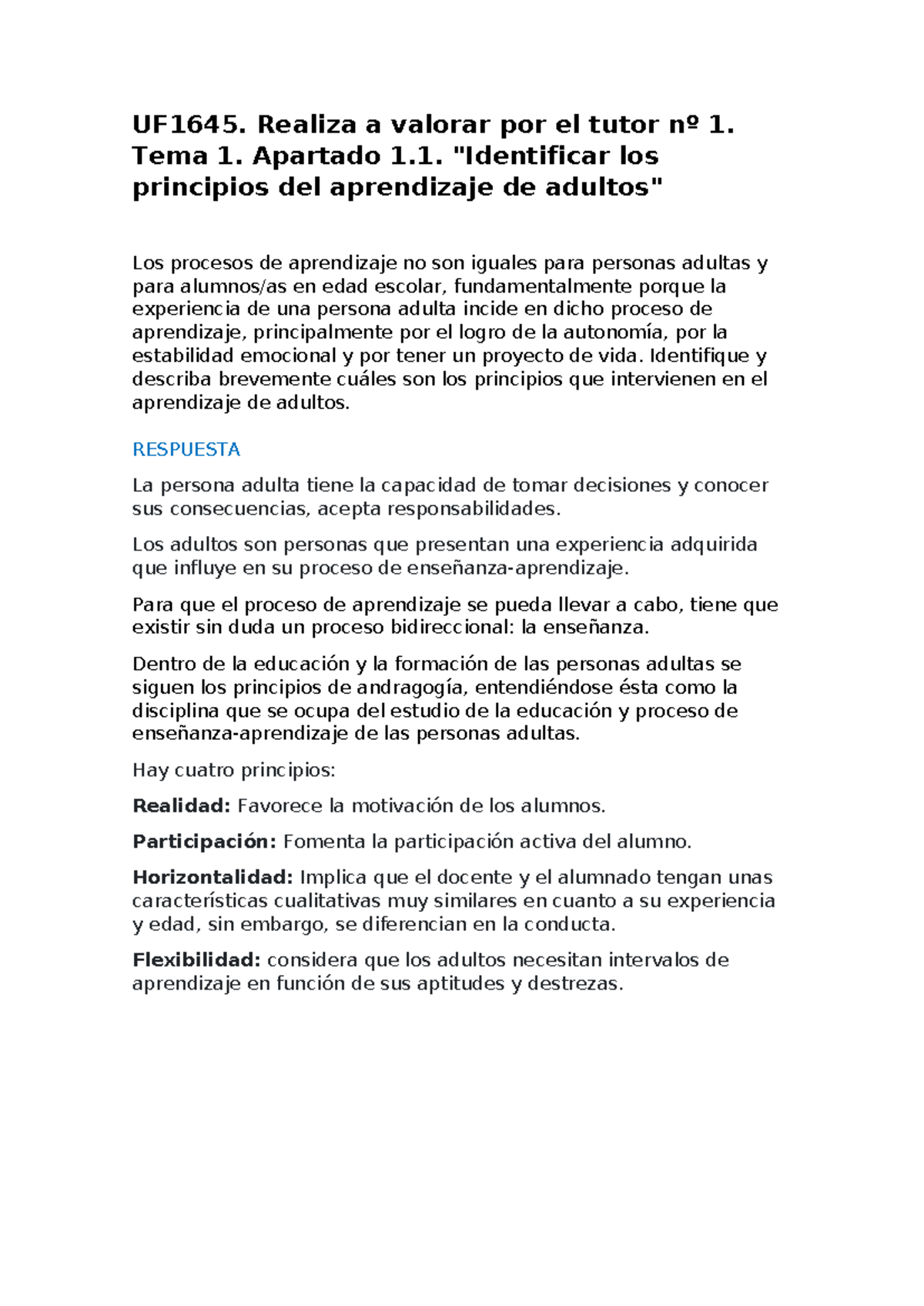 1.- UF1645. Realiza A Valorar Por El Tutor Nº 1. Tema 1. Apartado 1.1 ...