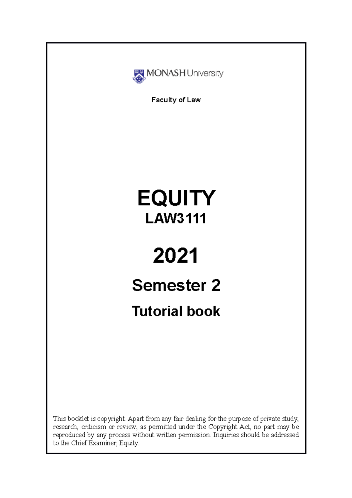 law3111-equity-tutorial-book-s2-2021-faculty-of-law-equity-law-2021