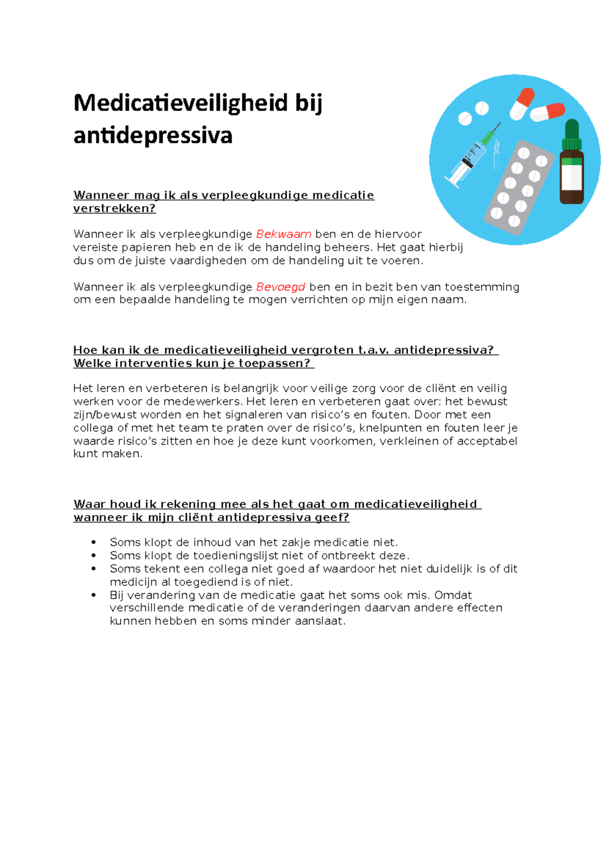 Werkgroep 7 - 9 - 10 - 11 2020/ 2021 - Medicatieveiligheid Bij ...