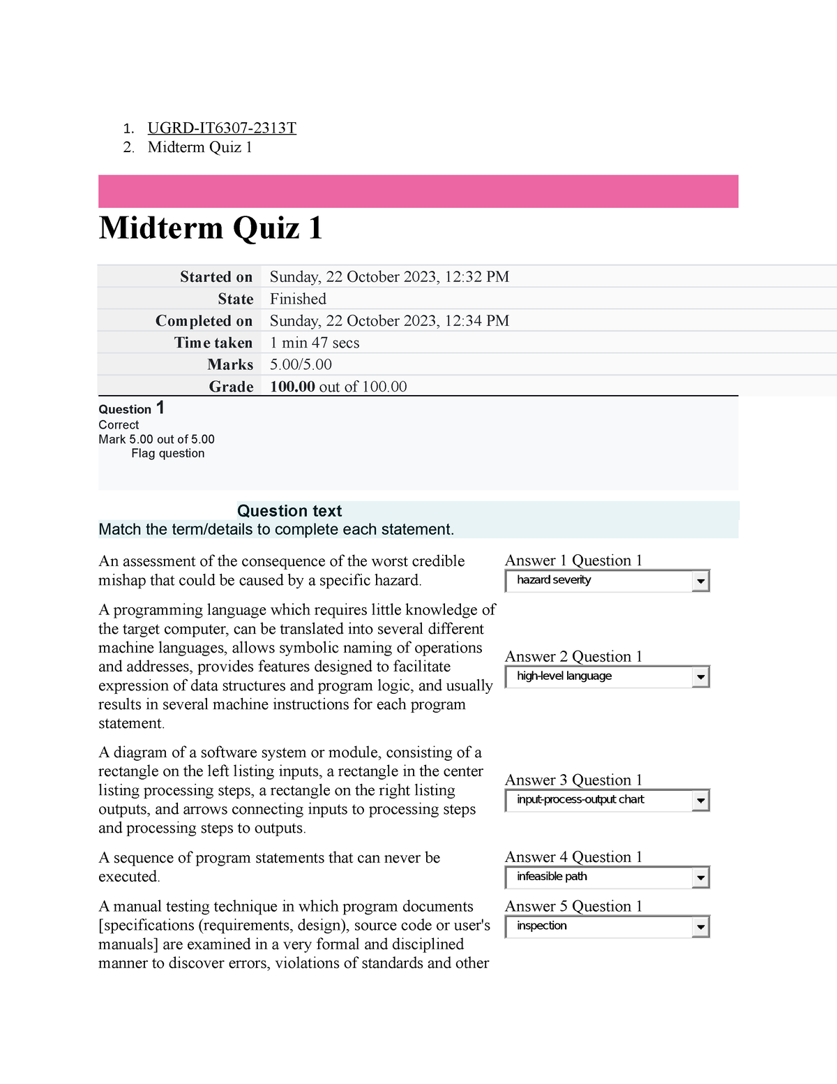 UGRD-IT6307 System Administration And Maintenance Midterm Quiz 1 - 1 ...