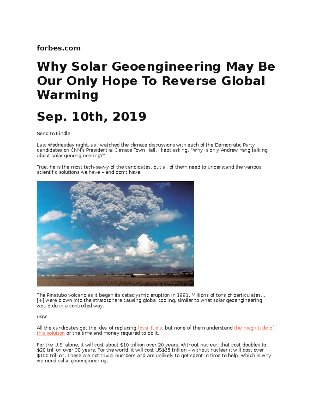 Forbes Geoengineering - Forbes Why Solar Geoengineering May Be Our Only ...