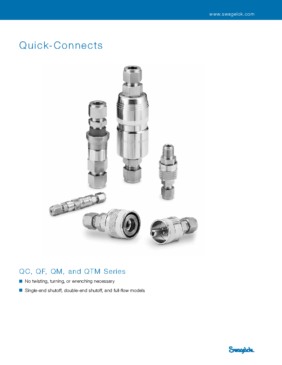 Swagelok Quick Connect QuickConnects—QC, QF, QM, and QTM Series 1