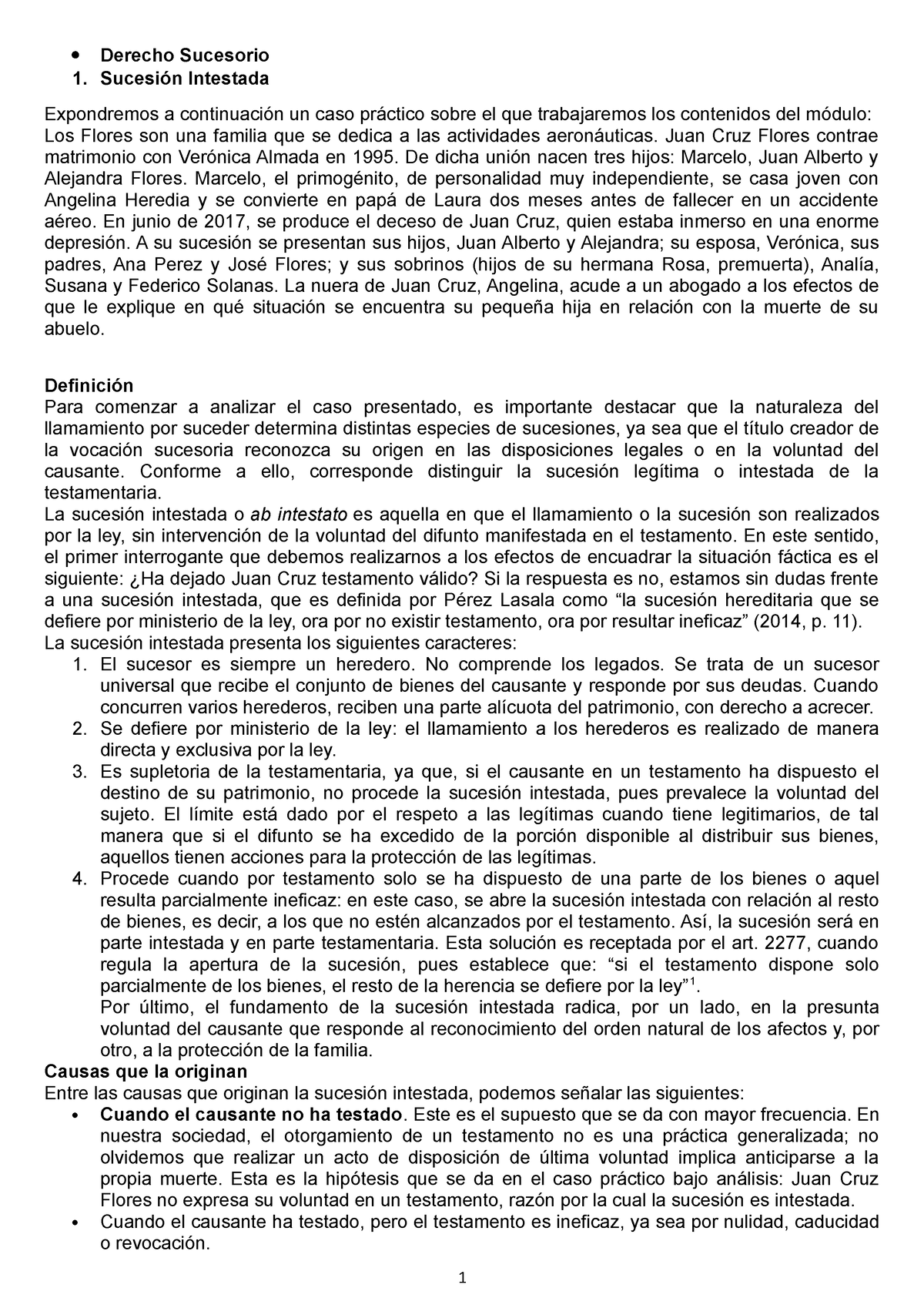 Derecho Sucesorio. Modulo 2 - Derecho Sucesorio 1. Sucesión Intestada ...