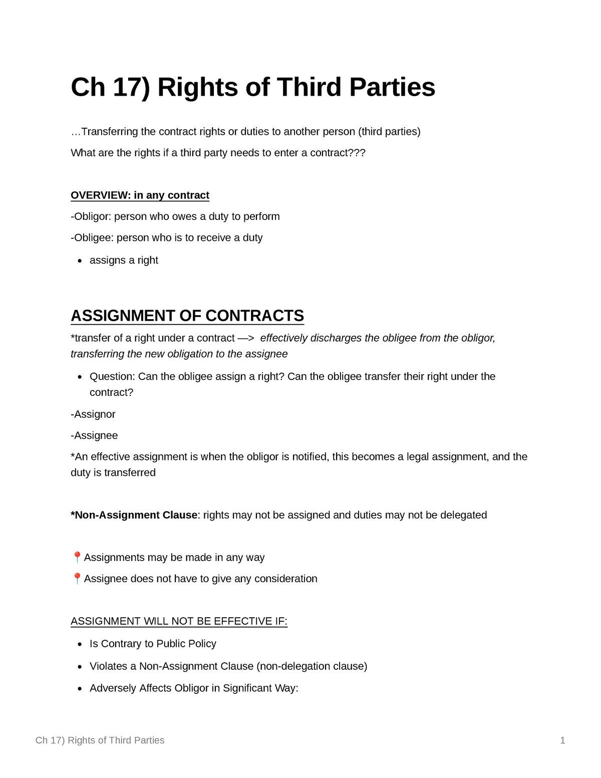 assignment worksheet 12.5 third party rights