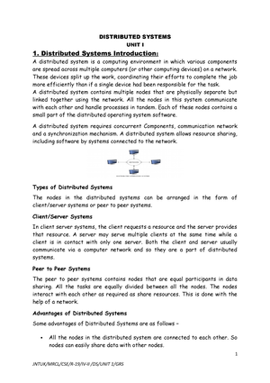 UNIT 1 DS jntuk distributed systems the materials are divided