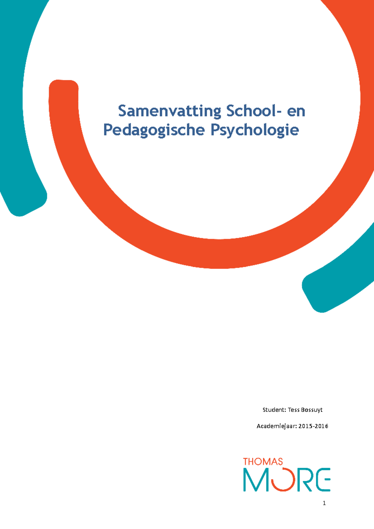 School-en Pedagogische Psychologie - Samenvatting School- En ...