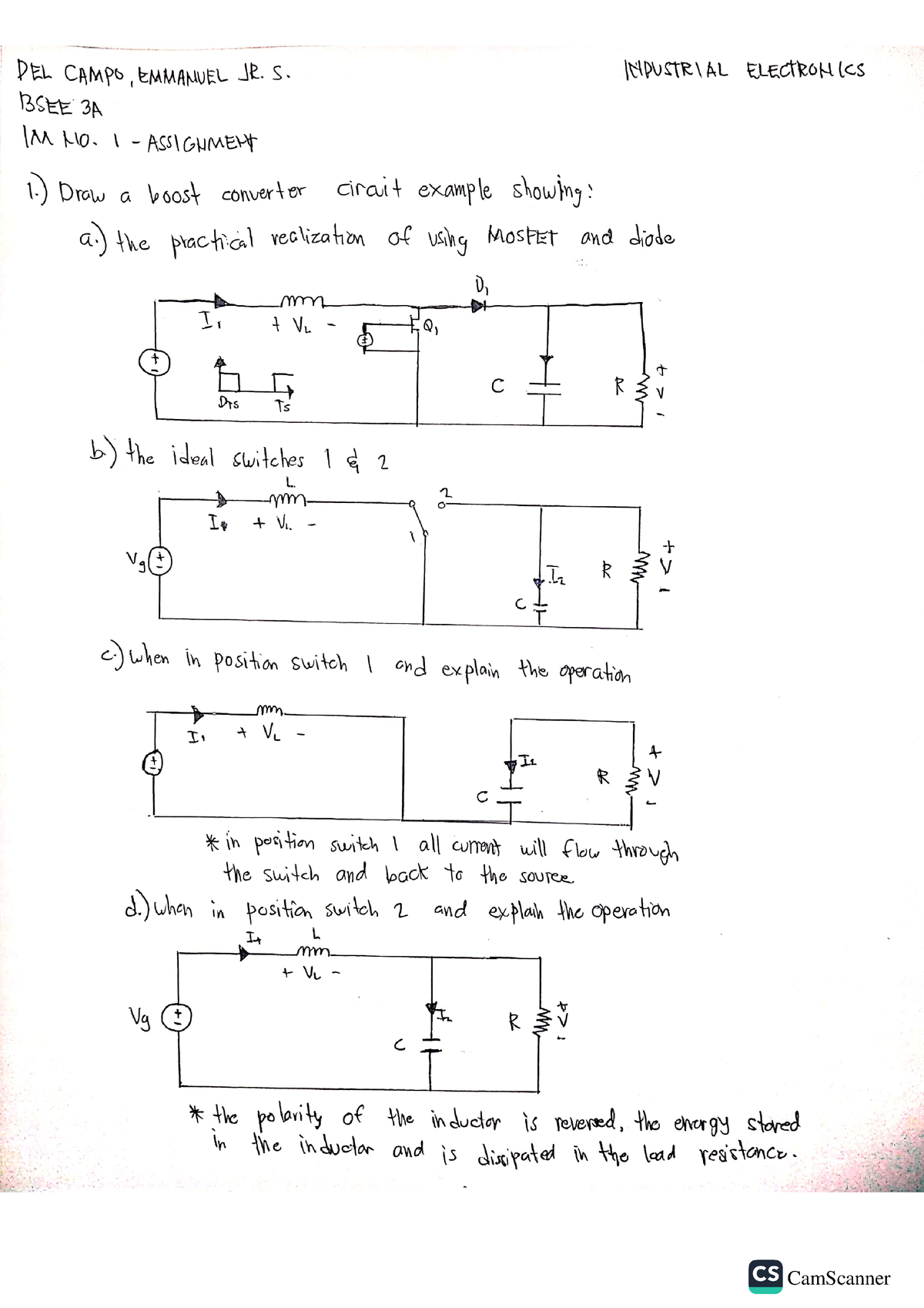 Assignment 1 - INDUSTRIAL ELECTRONICS - BS Electrical Engineering ...