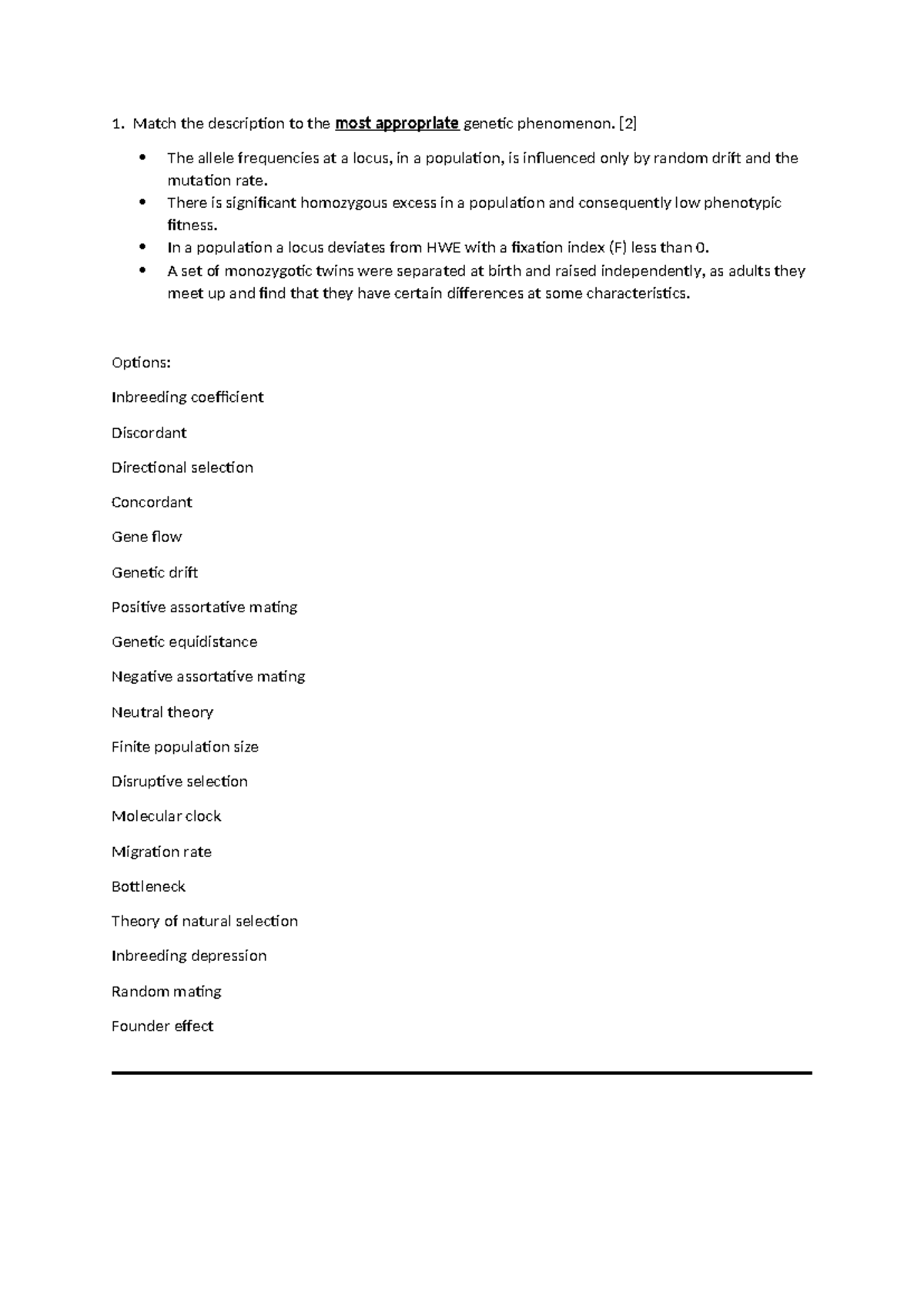 Practice Test 2021 study unit 3 - chapter 3 - Match the description to ...