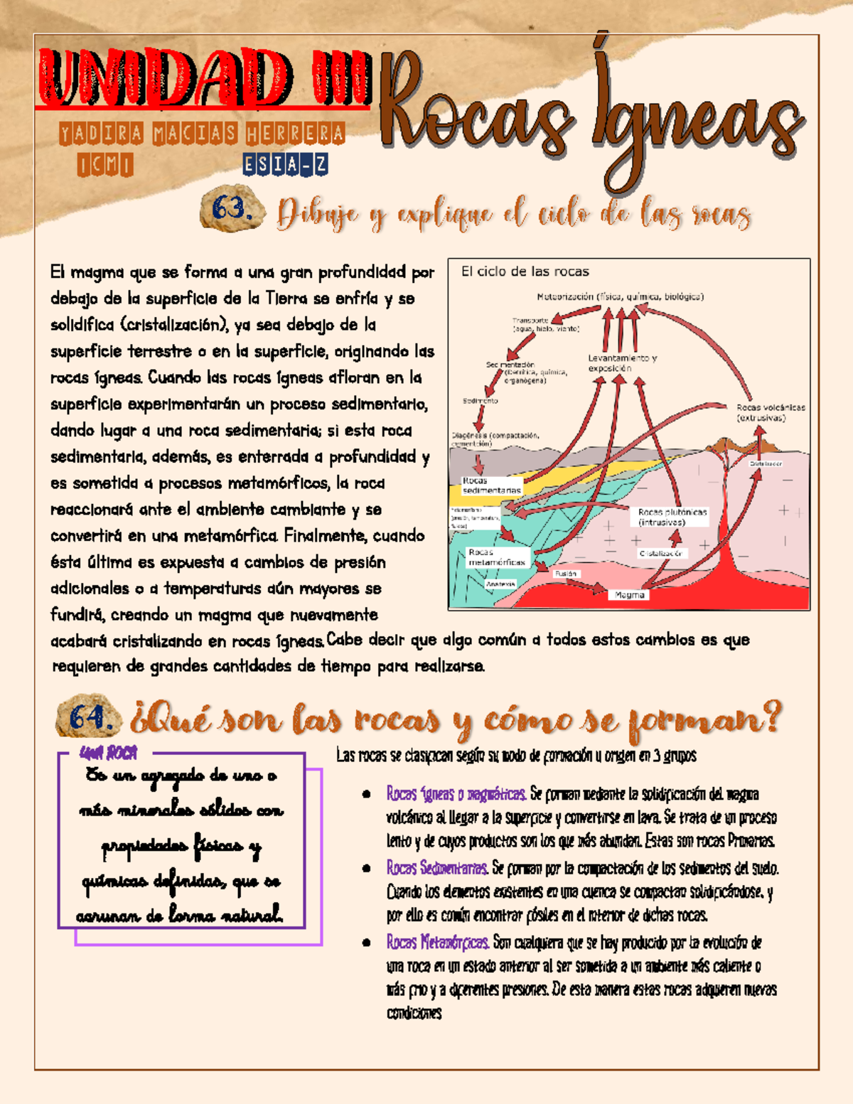 Guía Geología Unidad III ESIA ZAC IPN - | UNIDAD III UNIDAD III Rocas ...