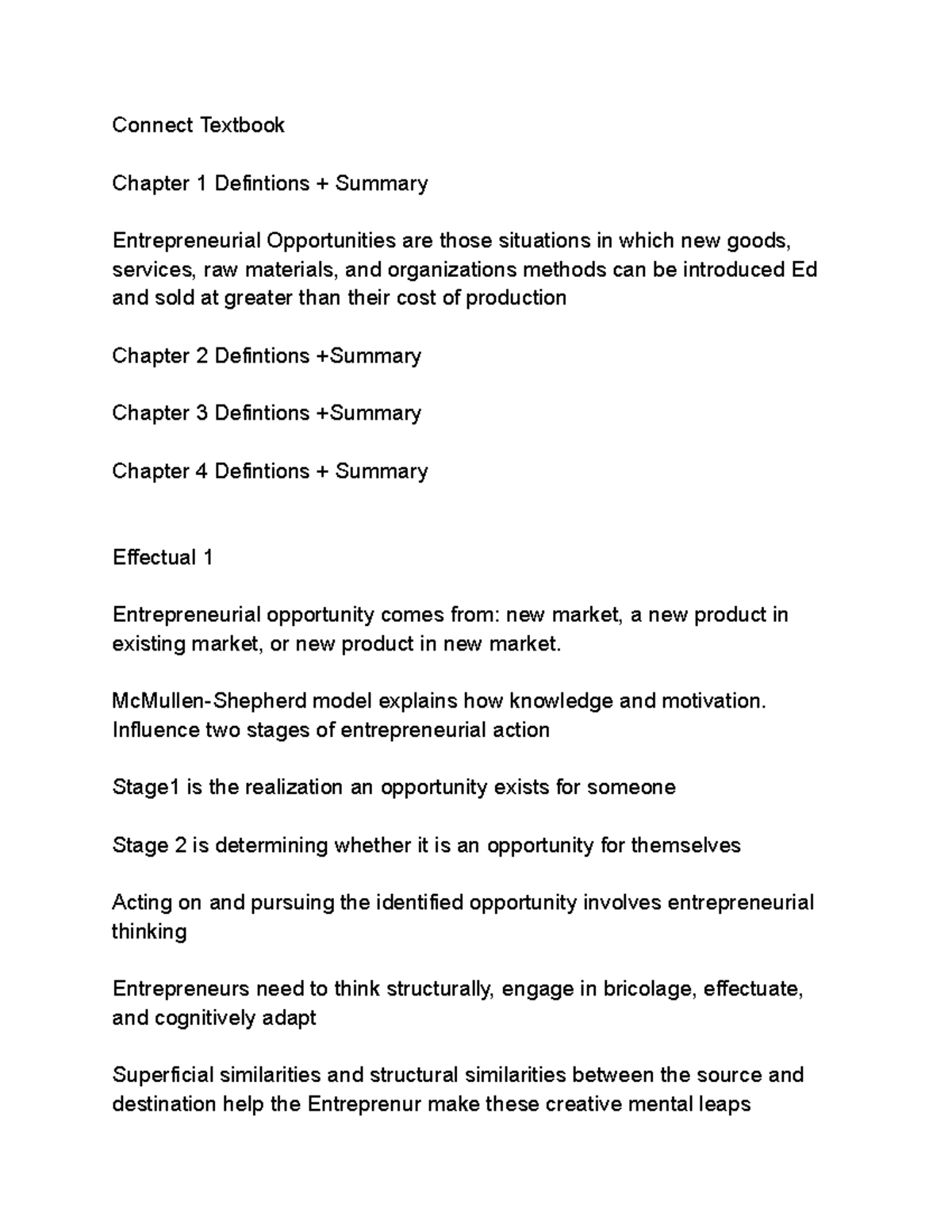 BMGT 400 Exam 1 Study Guide - Connect Textbook Chapter 1 Defintions ...