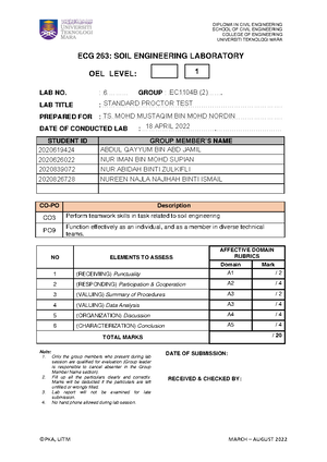 LAB SOIL - this is a soil engineerig lab report - LAB 1: MOISTURE ...
