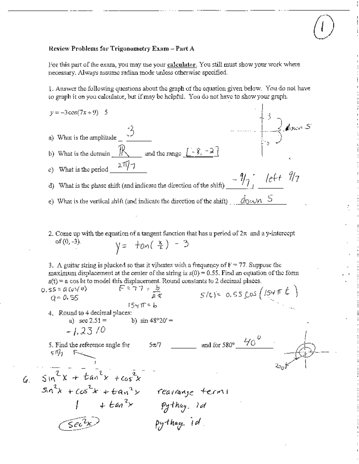 Solns Review for Exam 9 Math MAT136 Studocu