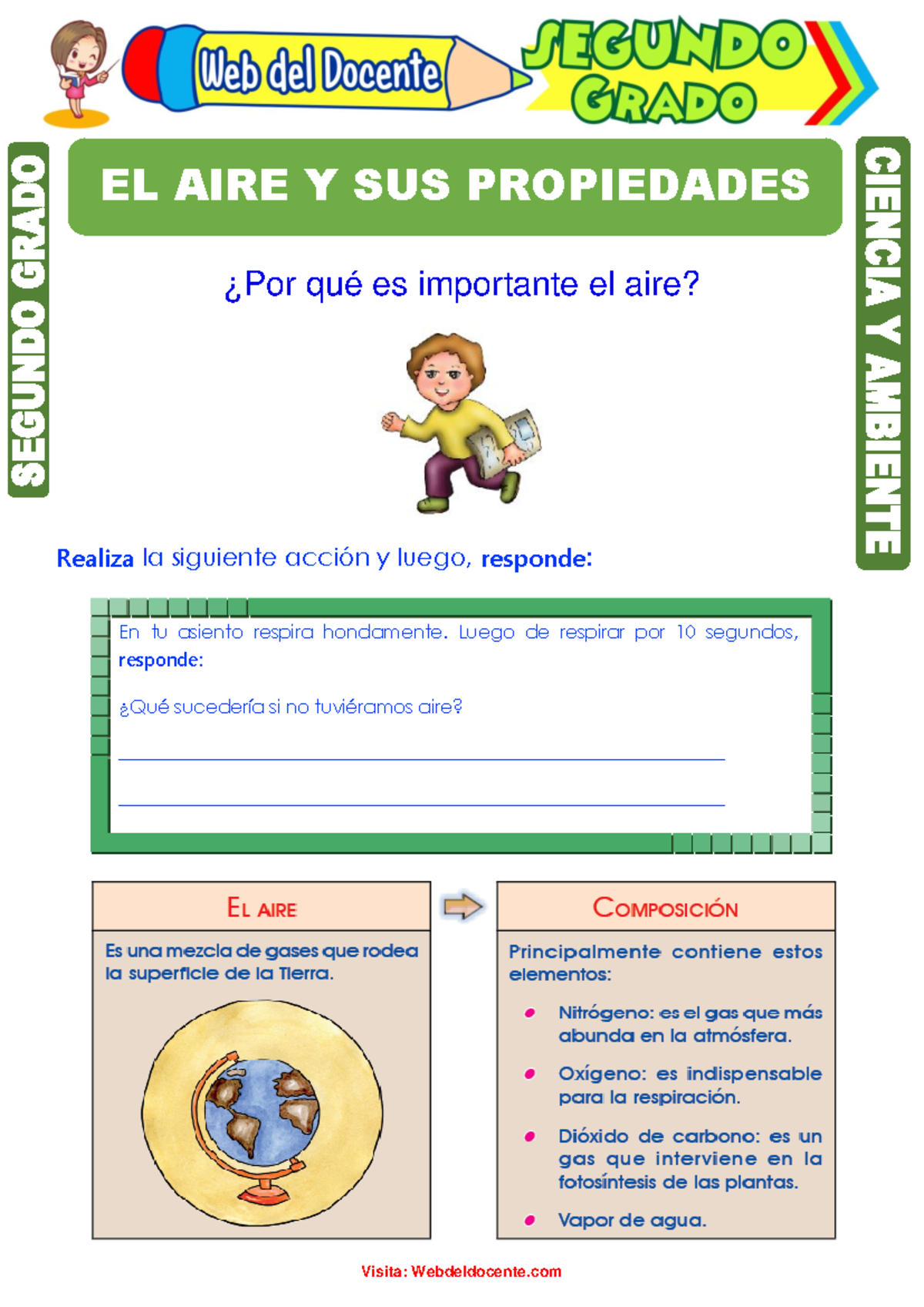 El Aire y sus Propiedades para Segundo Grado de Primaria - Ciencia y ...