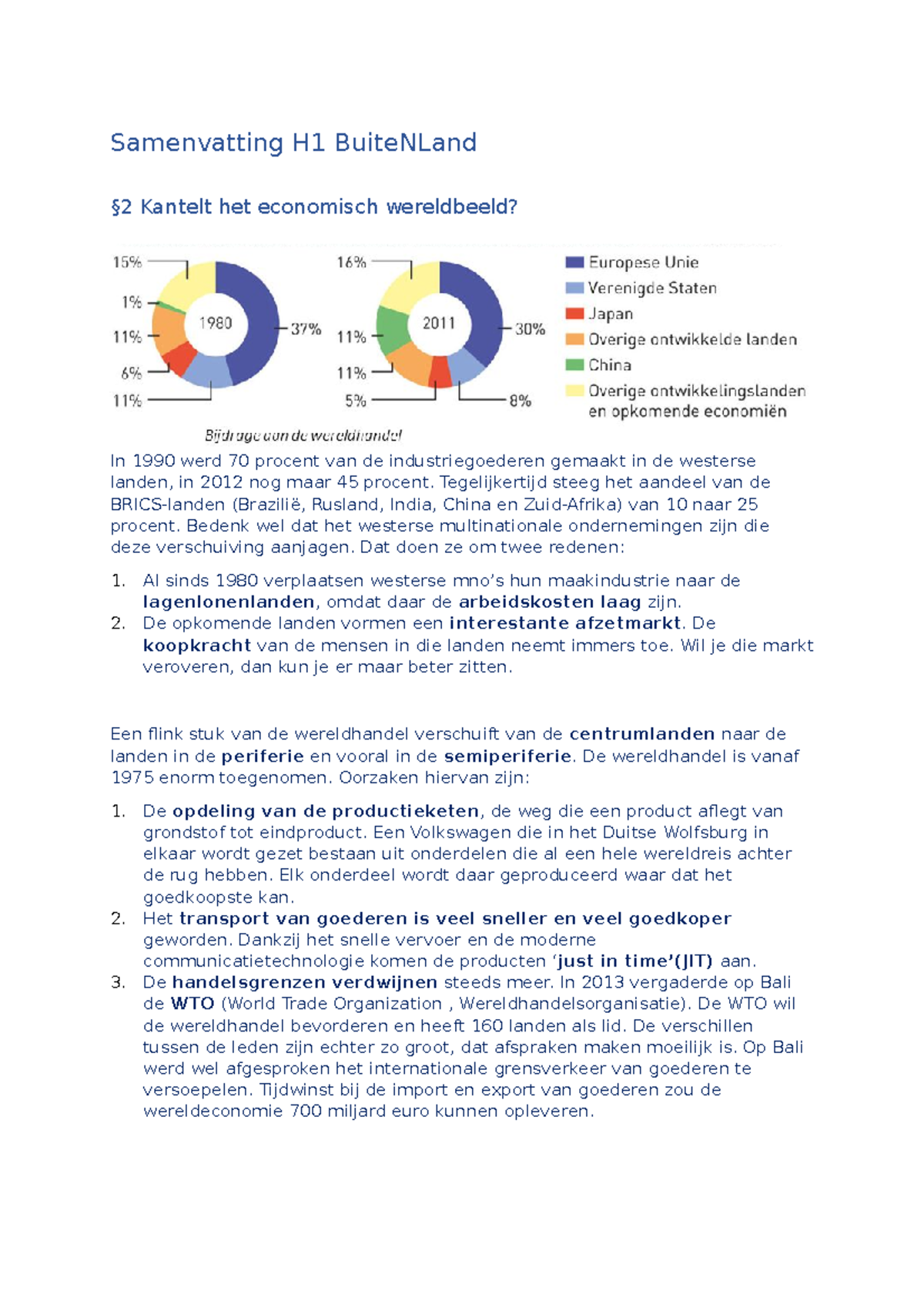 Samenvatting Hoofdstuk 1 (2,3,4,7) - Samenvatting H1 BuiteNLand §2 ...