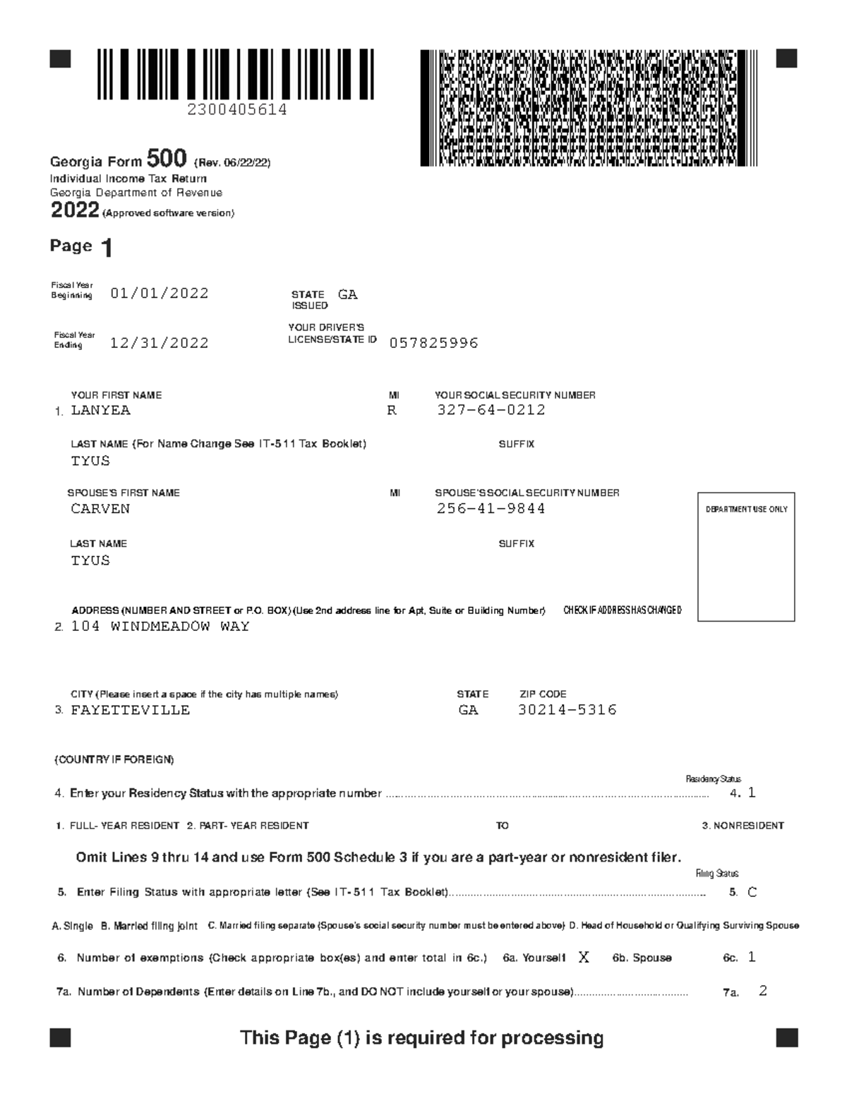 2022 Georgia Statelanyea Georgia Form 500 Rev 06 22 22 Individual   Thumb 1200 1553 