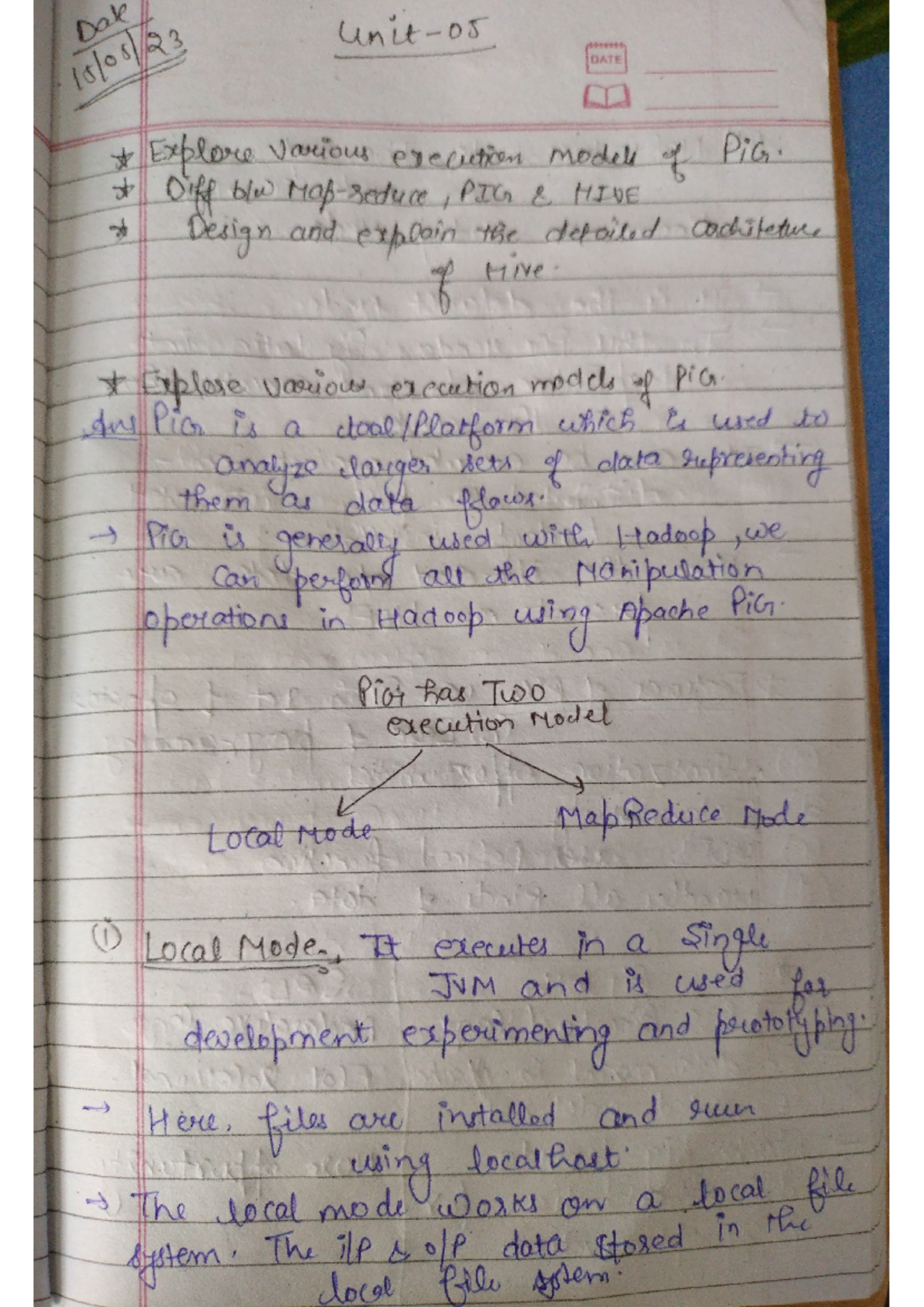 Big data unit 5 - Summary Big Data - Dak unit 05 DATE Explore various ...
