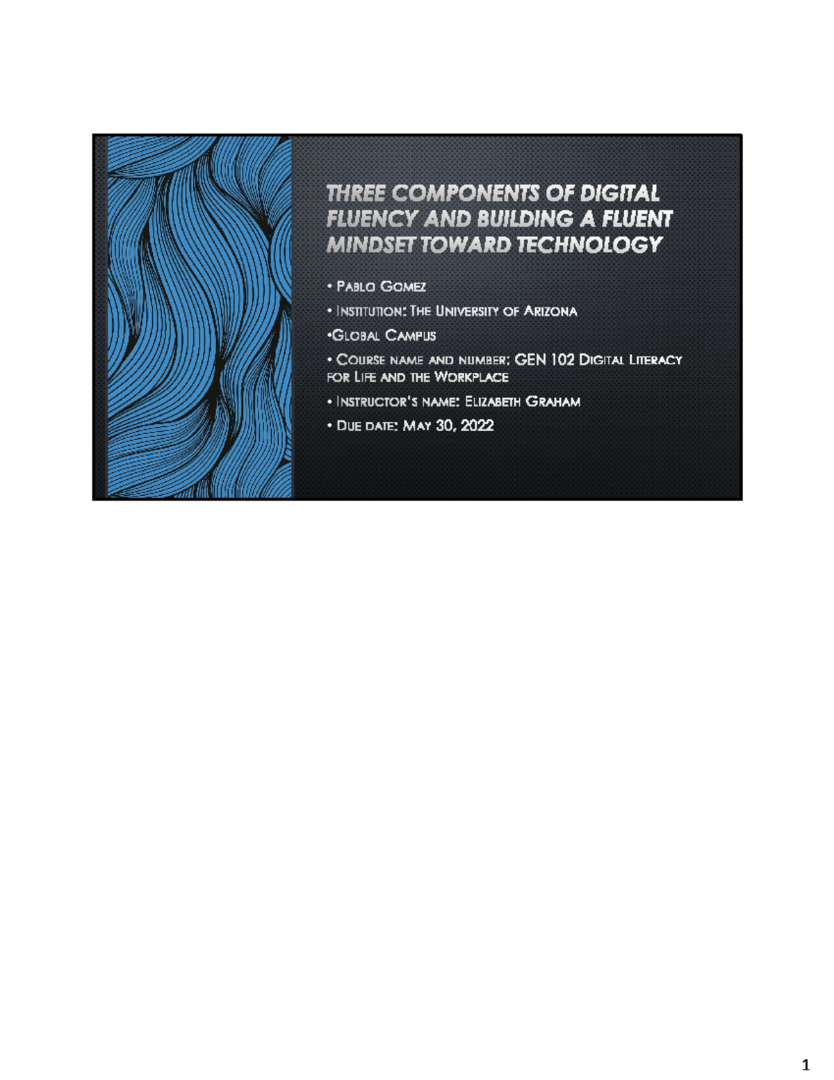 Digital Fluency powerpoint - A TECHNICAL PROFICIENT PERSON SHOULD HAVE ...