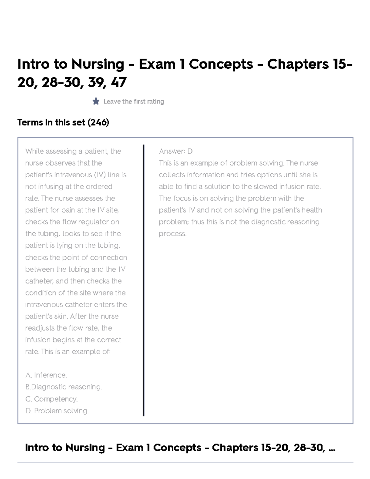 literature review nursing quizlet