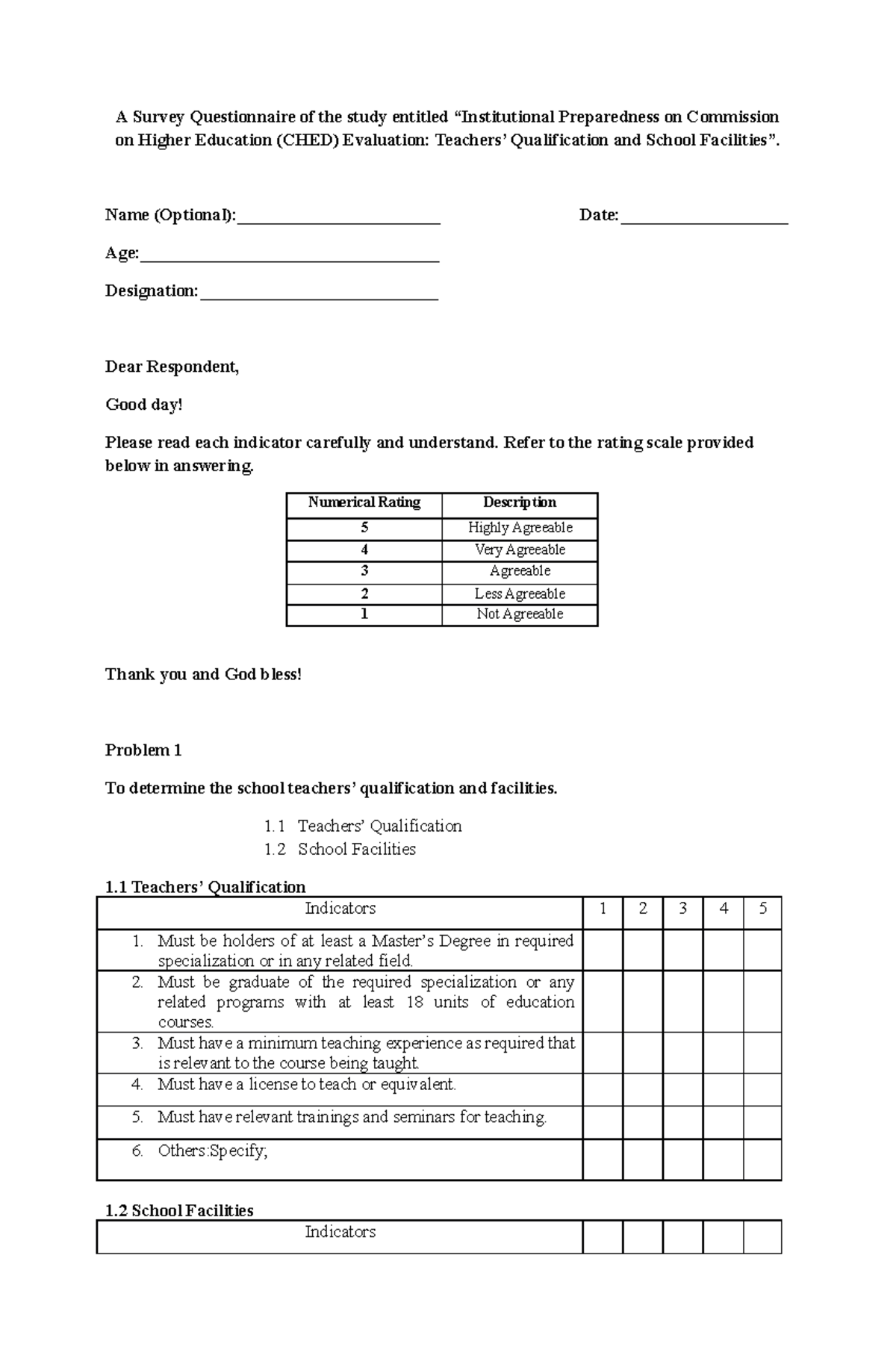 Draft Of Survey Questionnaire - A Survey Questionnaire Of The Study 