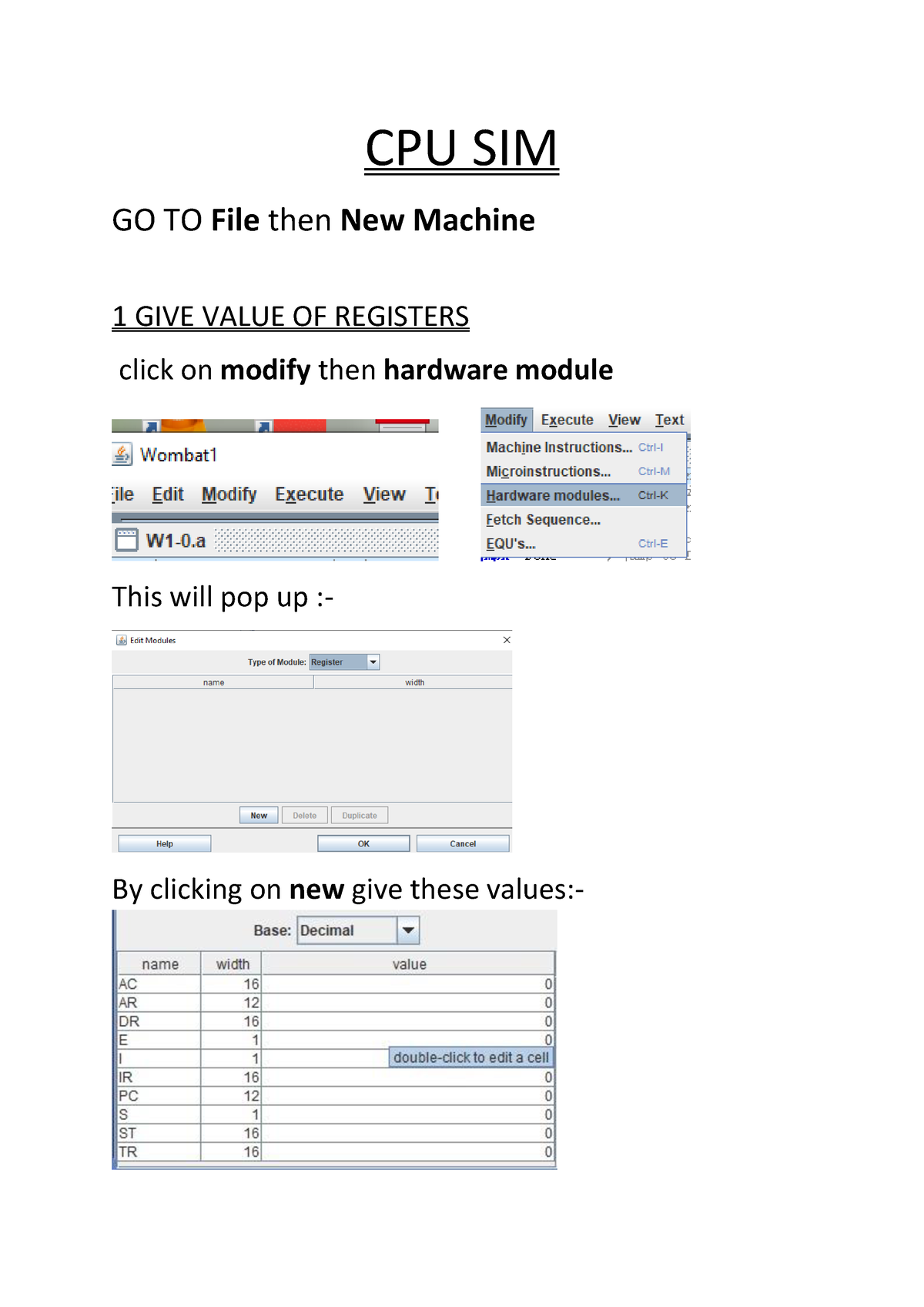 How To Create Machine In CPU SIM Step By Step Explanation - Computer ...