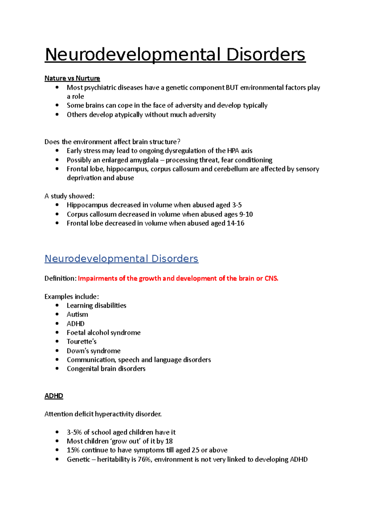 Neurodevelopmental Disorders - Neurodevelopmental Disorders Nature vs ...