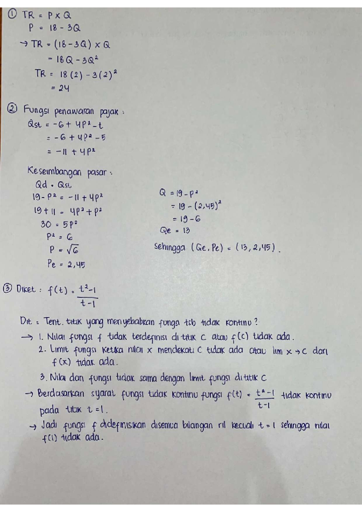 Tugas Ke-3 Matematika Ekonomi - Matematika Ekonomi (Edisi 2) - Studocu