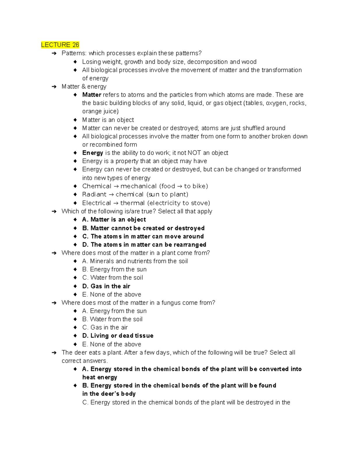 Unit 8 Lectures - Lecture Notes 26 - Lecture 26 Patterns: Which 