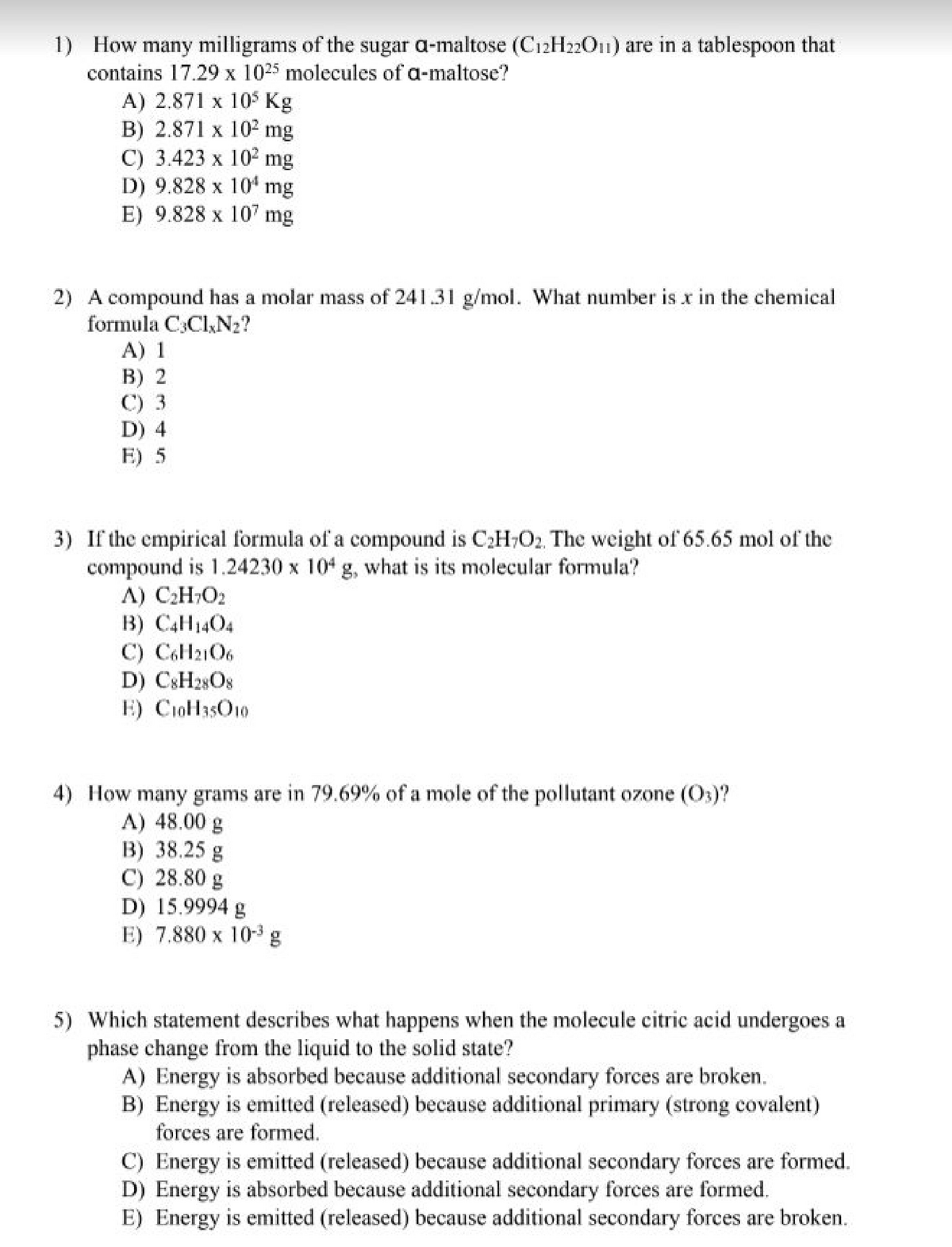 SDSU Chem 100 Exam - Exam Chem 100 - CHEM 100 - Studocu