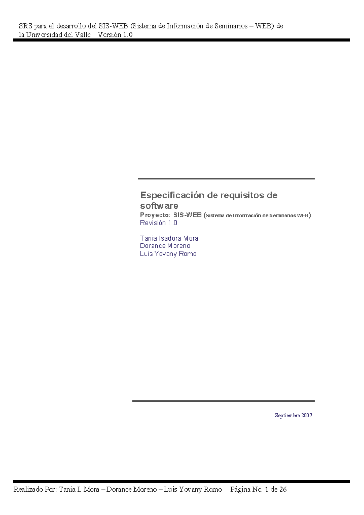 Ejemplo IEEE 830-1 - sadsadasdasd - la Universidad del Valle – Versión ...