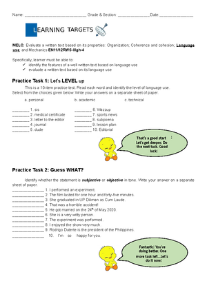 Research Informant Sample - Informant 5 Personal Profile of the ...