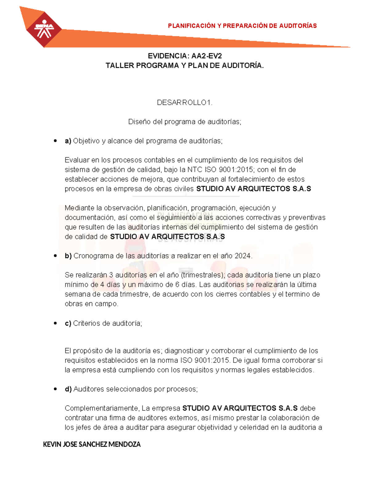 Formato Evidencia AA2 Ev2 Taller Programa y Plan de Auditoria ...