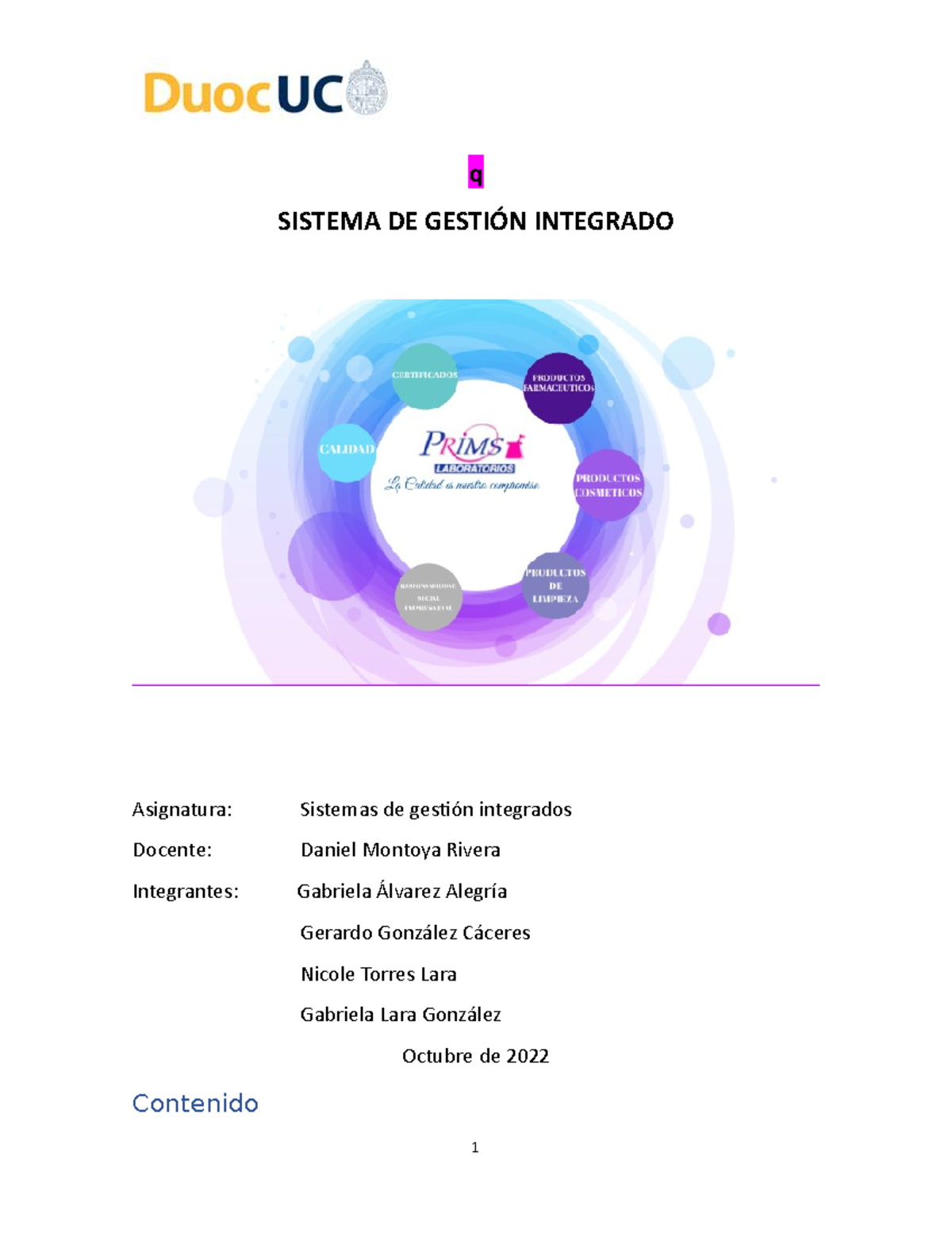 Avance ET - SGI - Enfocado en sistemas de gestión - q SISTEMA DE ...