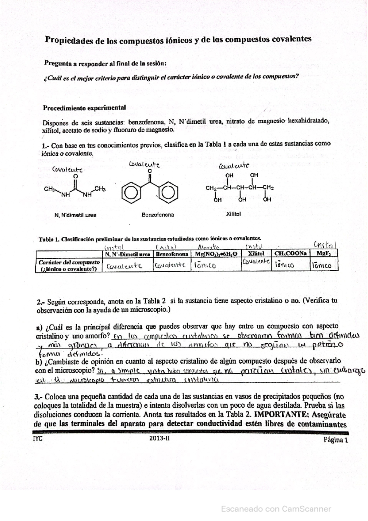 Bitácora B. Propiedades DE LOS Compuesto Los Compuestos Iónicos Y ...