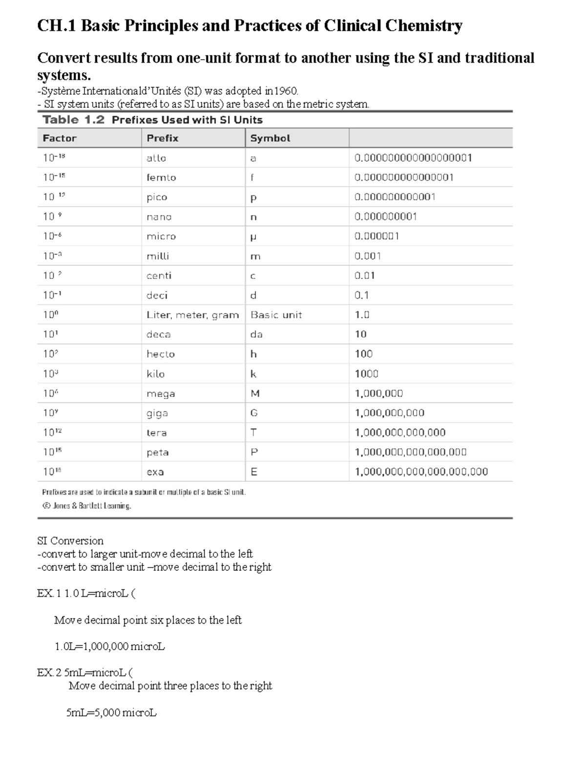 Ch.1 Basic Principle of Clinical Chemistry(1) copy - CH Basic ...
