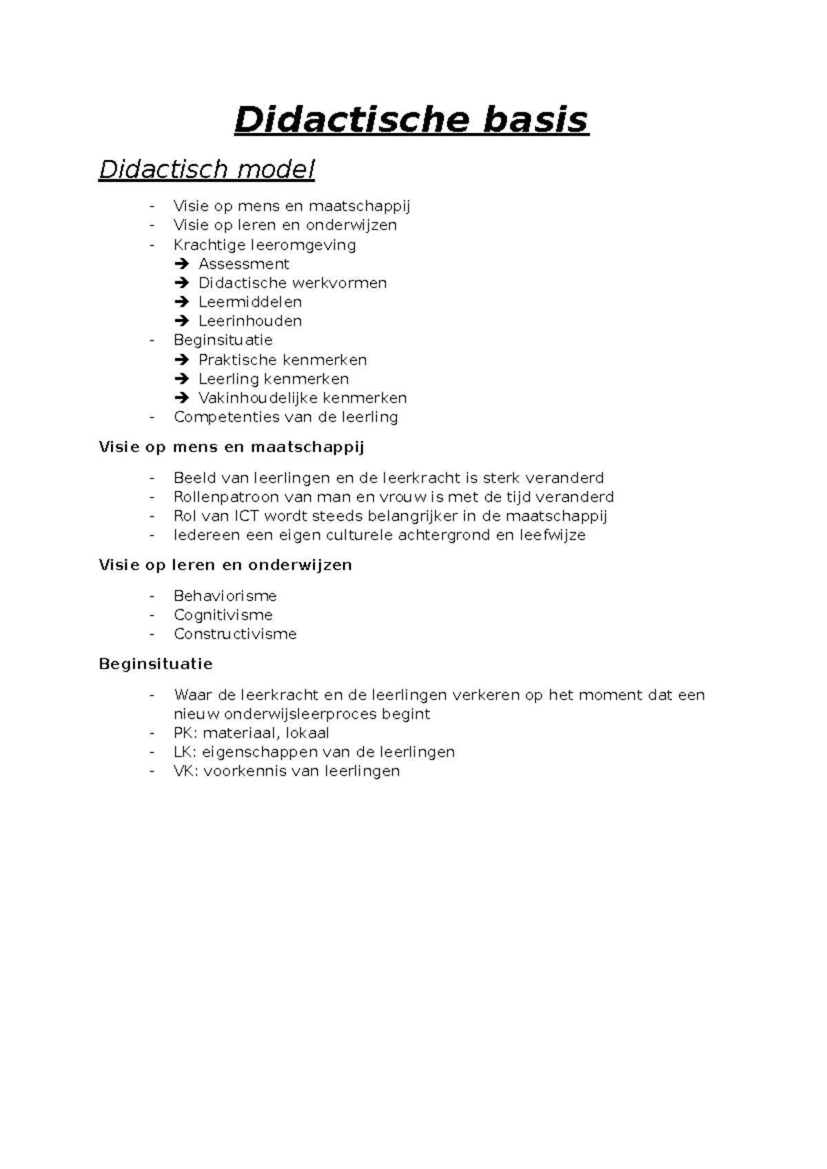 Didactische basis - Didactische basis Didactisch model Visie op mens en ...