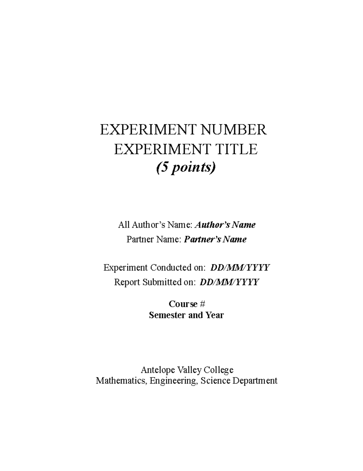 Lab Report – An Overview of the Semester