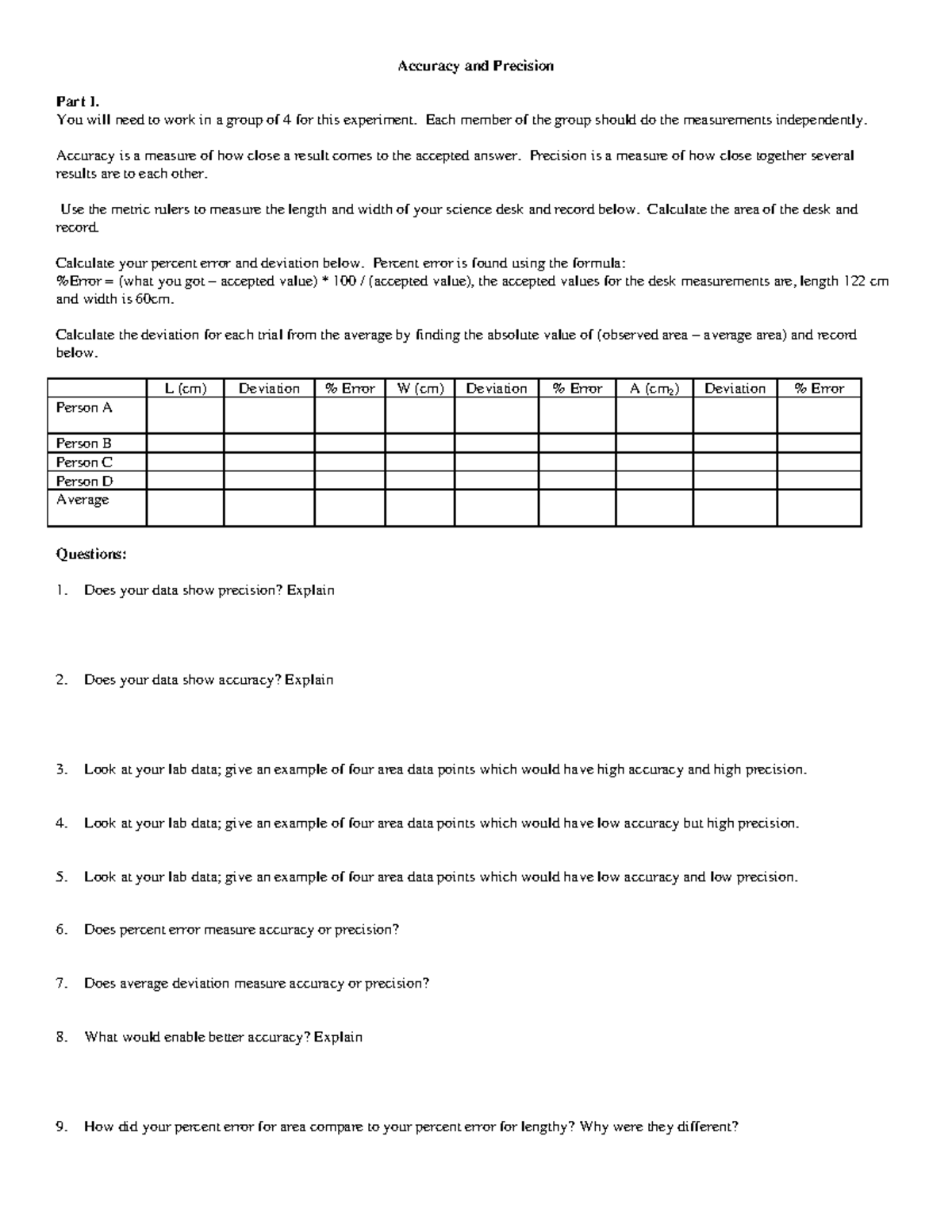 Accuracy And Precision Short 1 - Accuracy And Precision Part I. You ...