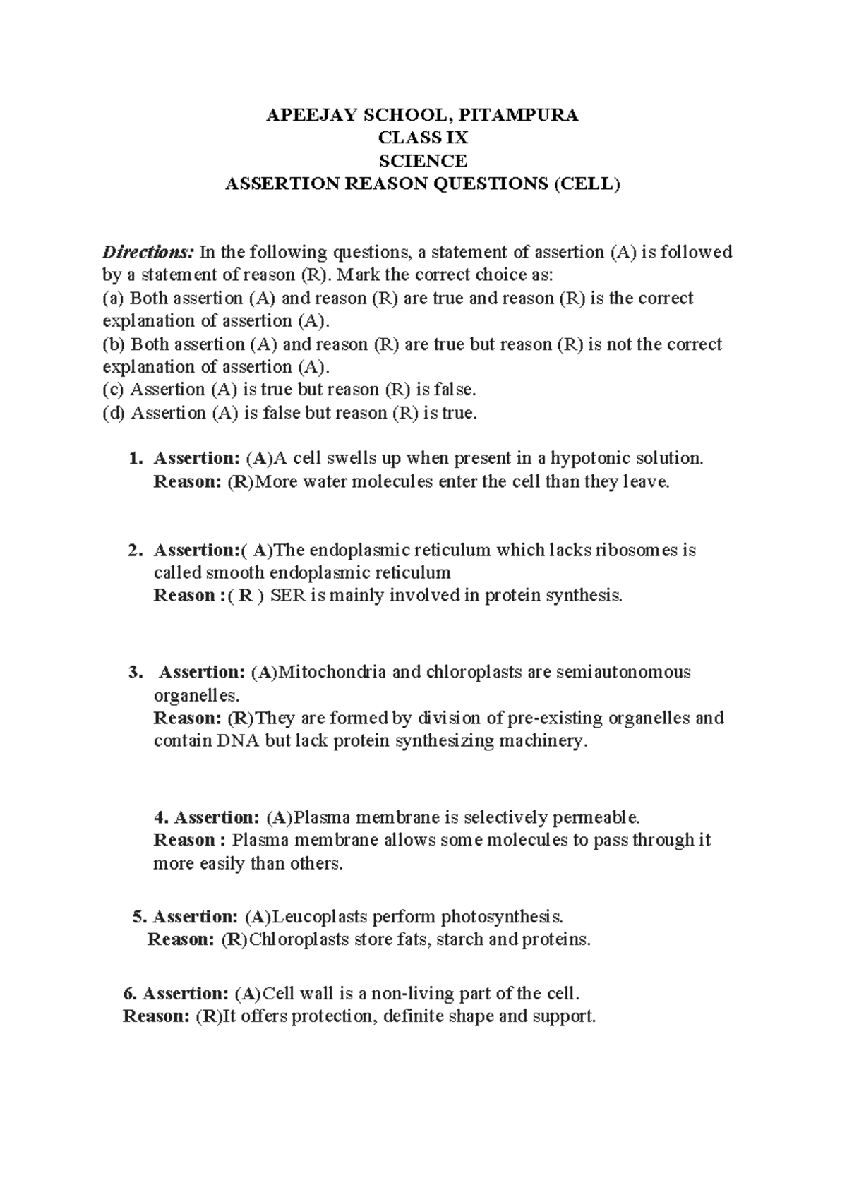 CELL - very easy.very helpful. detailed summary. nice questions. easy ...