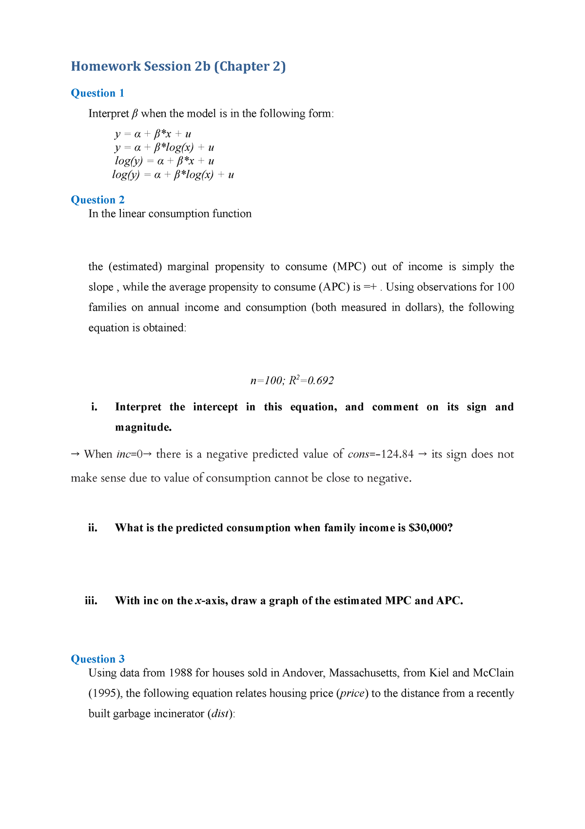 economics chapter 2 homework answers