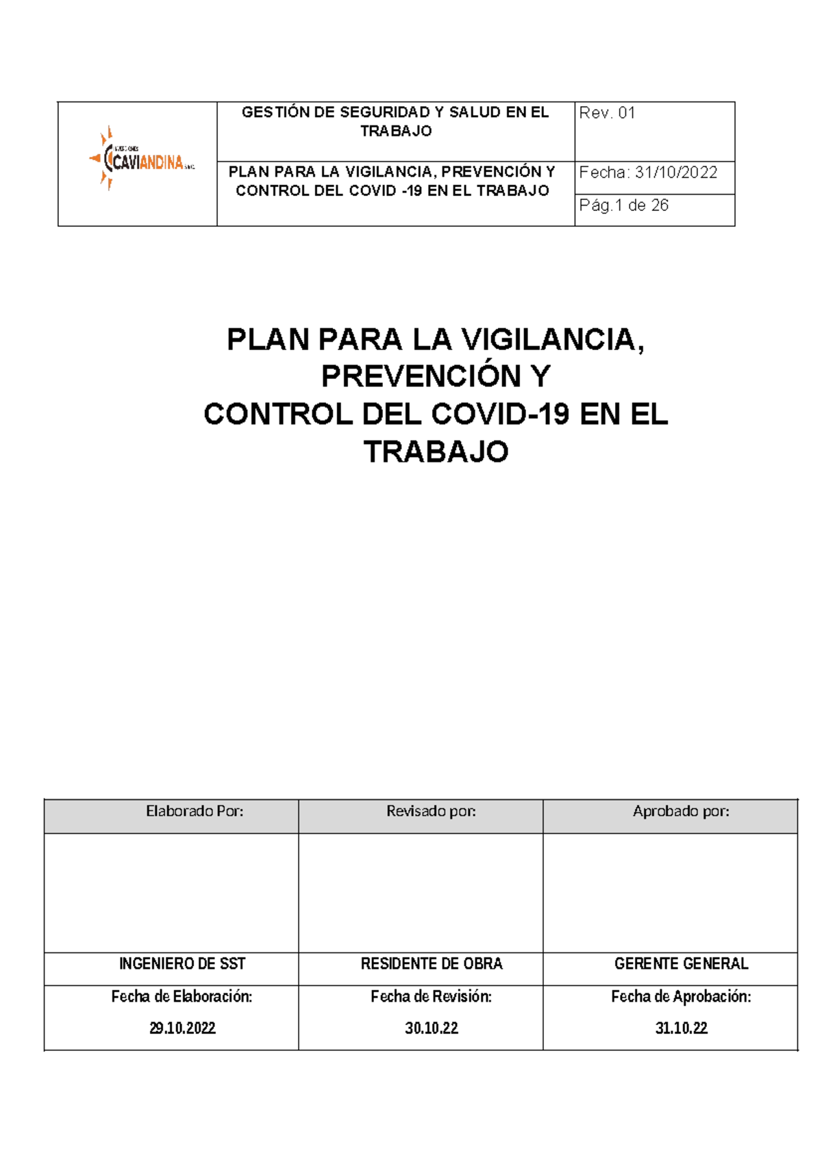 PLAN PARA LA Vigilancia - PLAN PARA LA VIGILANCIA, PREVENCIÓN Y CONTROL ...