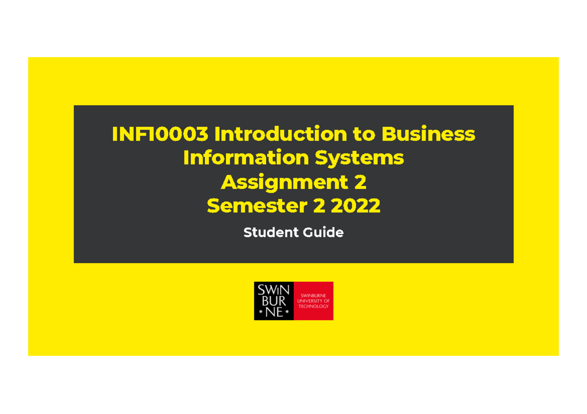 INF10003+Assignment+2+S2+2022+Student+Guide - Student Guide INF10003 ...