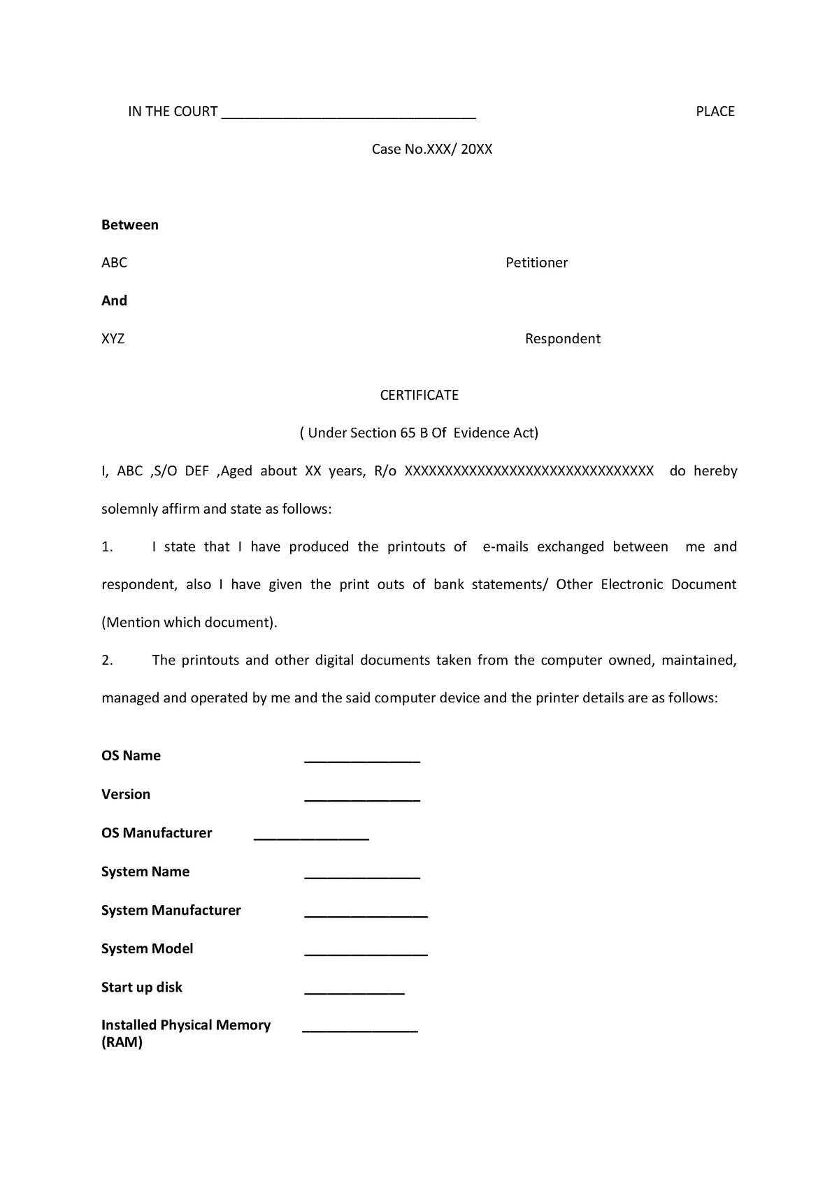 65B-Affidavit-Format - IN THE COURT ...